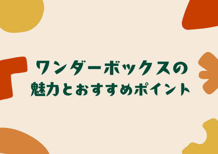 ワンダーボックスの 魅力とおすすめポイント