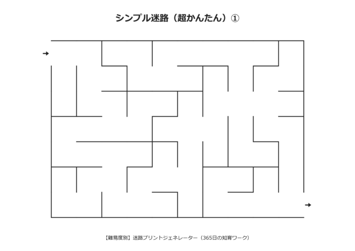 シンプル迷路（超かんたん）①